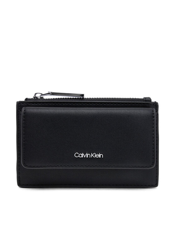 Portofel Mare de Damă Calvin Klein Ck Must Zip Flap Cardholder K60K612941 Negru