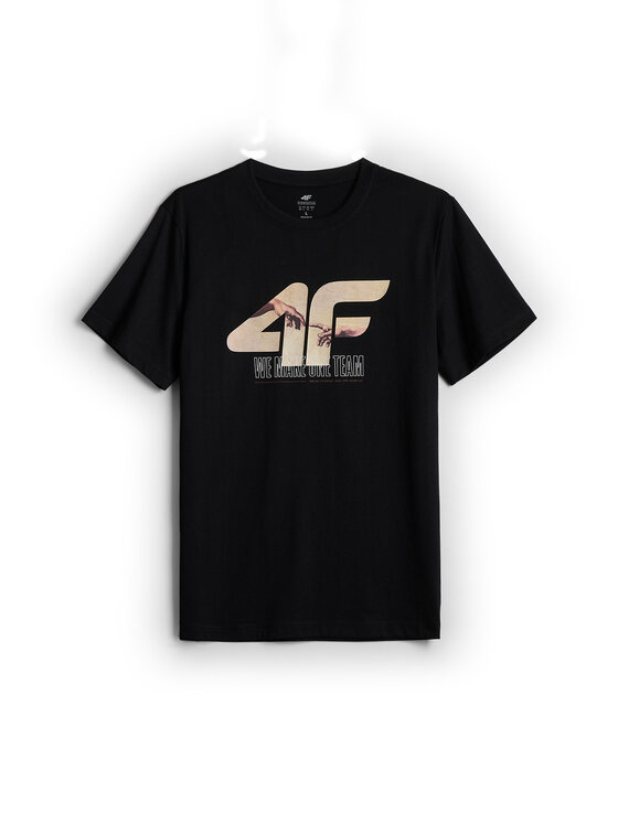4F 4F T-Shirt STUDIO 4F Czarny Regular Fit