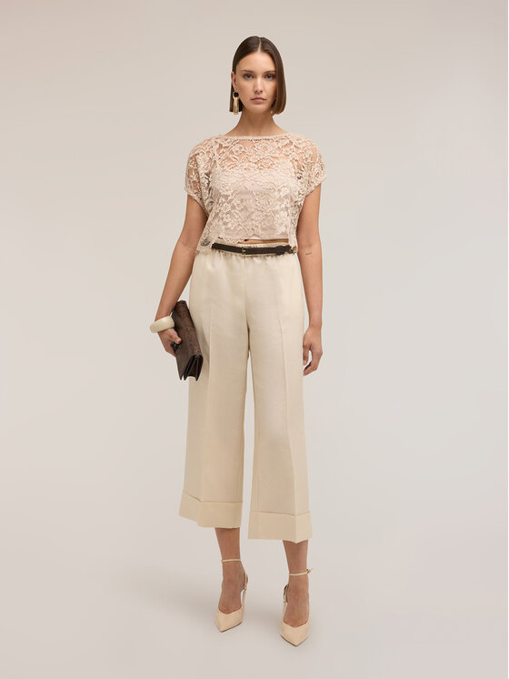 Motivi Motivi Blusa 2041W000808N011 Crema Boxy Fit