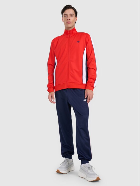 4F 4F Mikina 4FRAW25TSWSM2459-62S Červená Regular Fit
