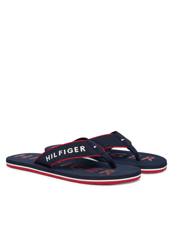 Tommy Hilfiger Tommy Hilfiger Zehentrenner Sporty Hilfiger Beach Sandal FM0FM05913 Dunkelblau