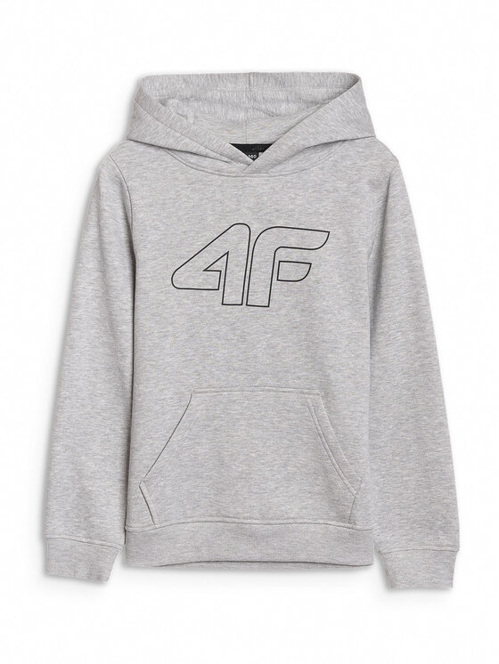 4F 4F Bluza BASIC+ Szary jasny Regular Fit