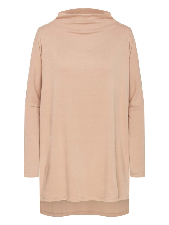 Esotiq Esotiq Bluza 42216 Beżowy Regular Fit