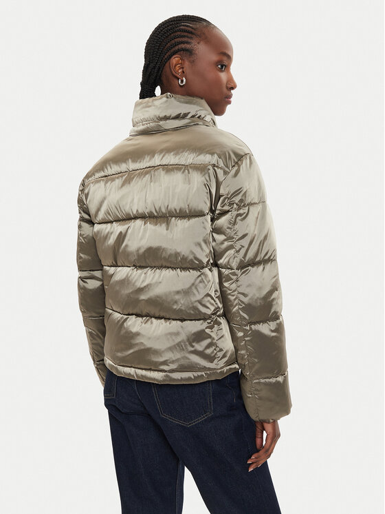 Calvin Klein Jeans Calvin Klein Jeans Geacă de iarnă Shiny Monologo J20J224616 Gri Regular Fit