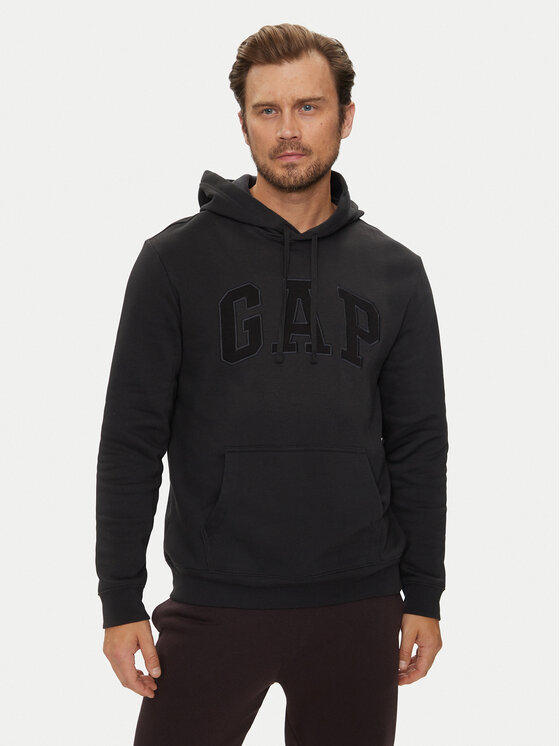 Gap Gap Majica dugih rukava 867073-29 Crna Regular Fit