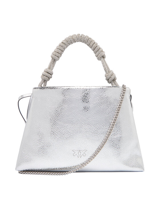 PINKO PINKO Torebka Mini Clutch+Manico SP Al 25-26 PLTT 105908 A2WD Srebrny
