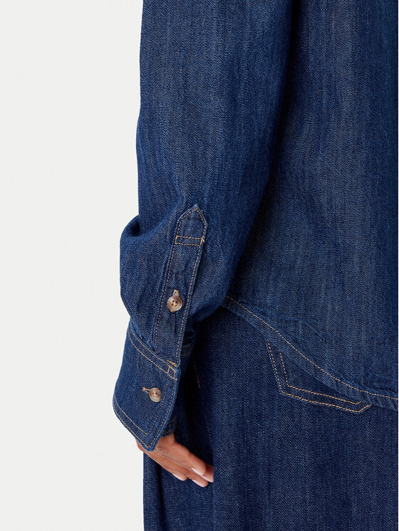 Guess Jeans Guess Jeans Τζιν πουκάμισο W5YH37 D5M8D Σκούρο μπλε Regular Fit