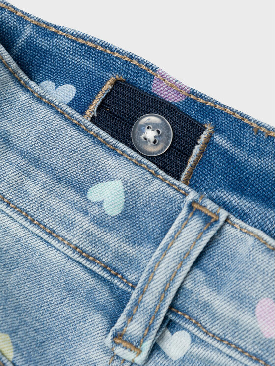 NAME IT NAME IT Jeans kratke hlače Rose 13227046 Modra Regular Fit