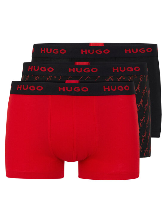 Hugo Комплект 3 чифта боксерки 50480170 Червен
