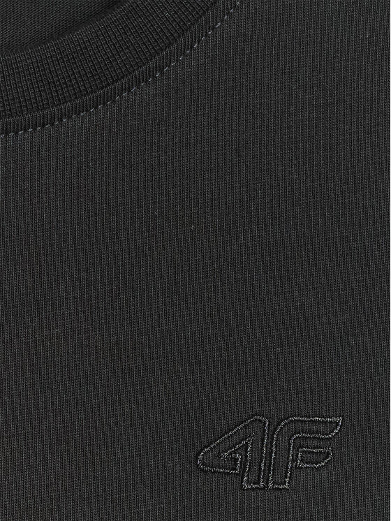 4F 4F T-Shirt BASIC+ Czarny Regular Fit