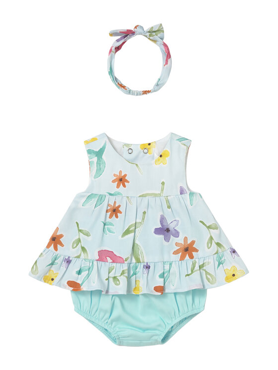 Mayoral Mayoral Літня сукня 1290 Зелений Regular Fit