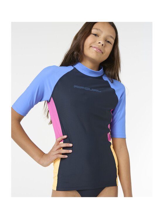 Rip Curl Rip Curl Koszulka do pływania Block Partyâ Â Ss Rash Vest -Gir Granatowy