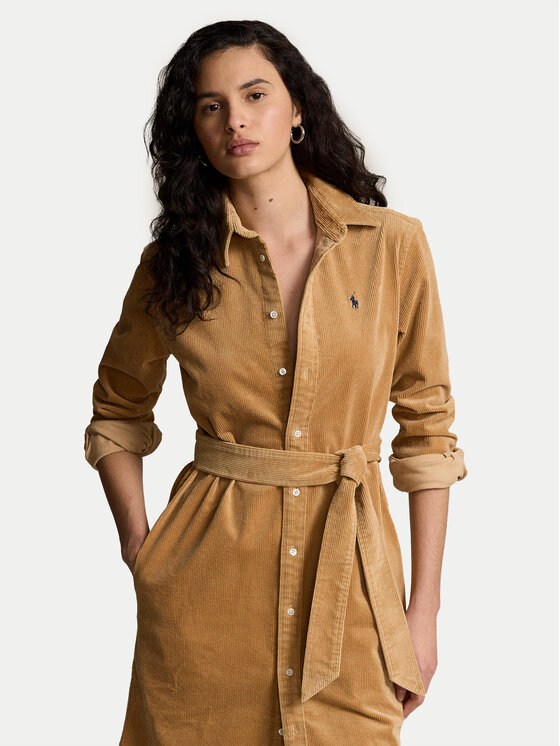 Polo Ralph Lauren Polo Ralph Lauren Haljina košulja 211941474003 Bež Regular Fit