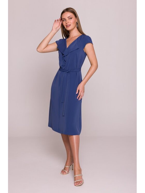 Stylove Stylove Sukienka codzienna S411 Niebieski A-Line Fit