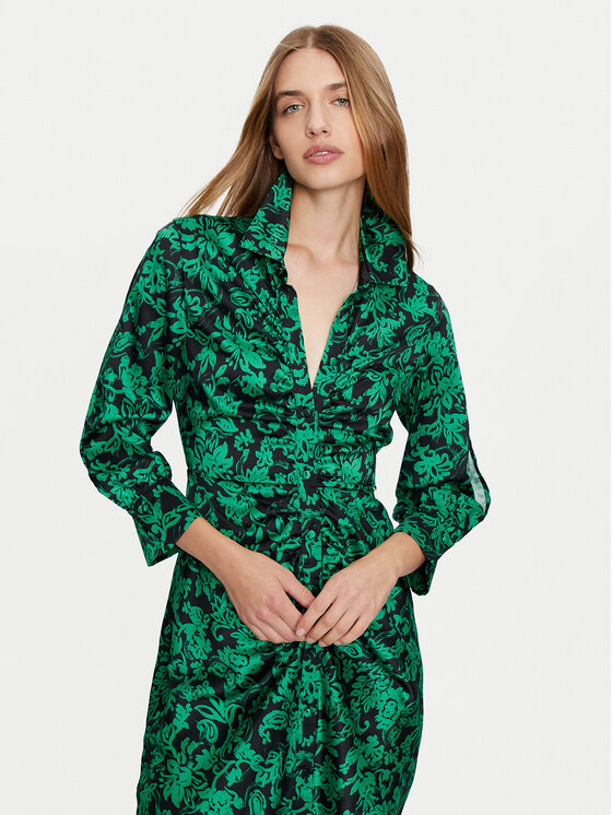Liu Jo Liu Jo Rochie tip cămașă WF4522 TS097 Verde Regular Fit