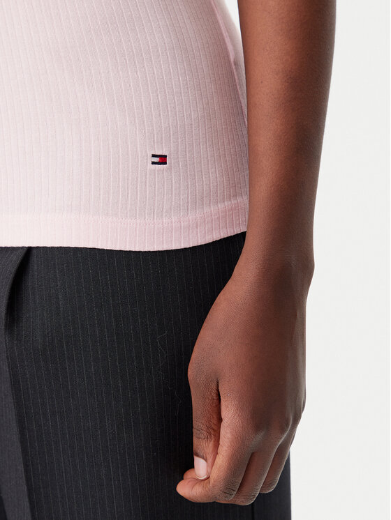 Tommy Hilfiger Tommy Hilfiger Marškinėliai WW0WW37866 Rožinė Slim Fit