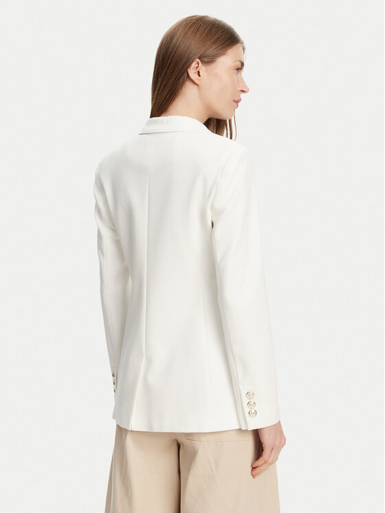 Marella Marella Marynarka Baiocco 2513911024 Biały Slim Fit