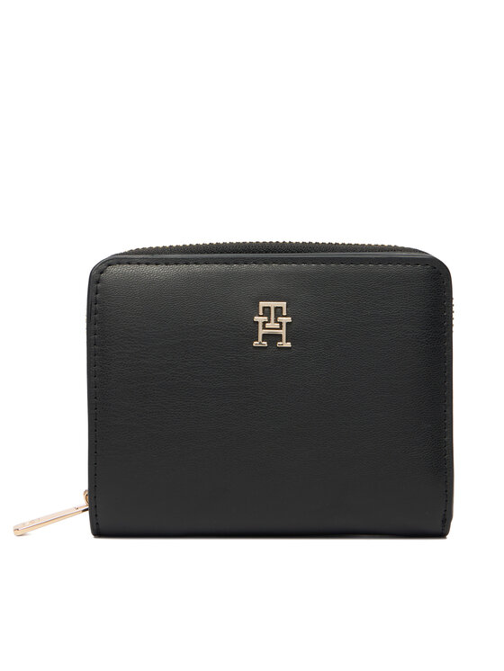 Tommy Hilfiger Tommy Hilfiger Набір гаманець і брелок Med Za W/Flap + Charm AW0AW18041 Чорний