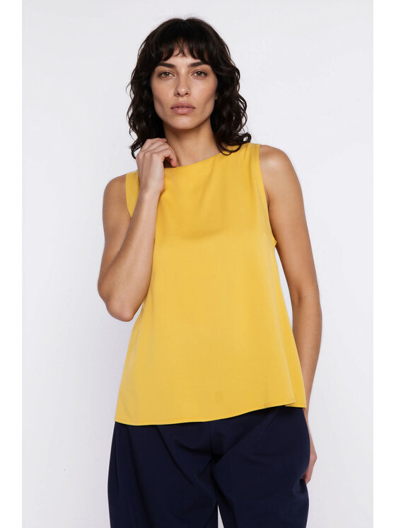 NIFE NIFE Halenka B224 Žlutá Modern Relaxed Fit