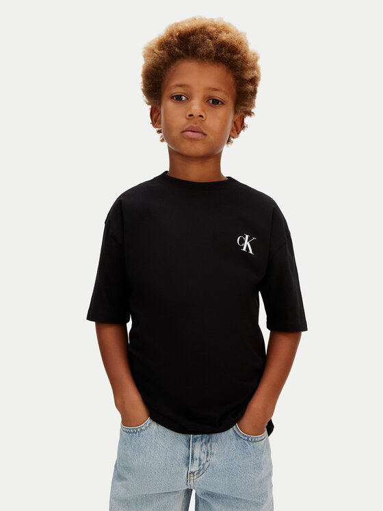Calvin Klein Jeans Tricou Bridge LVCKSJA05B Negru Regular Fit