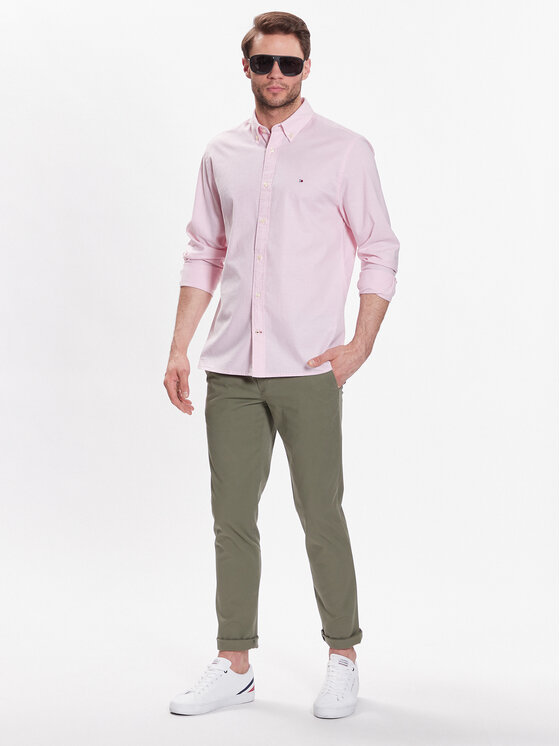 Tommy Hilfiger Tommy Hilfiger Πουκάμισο 1985 MW0MW29968 Ροζ Regular Fit