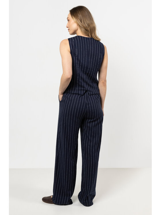 Awama Awama Spodnie damskie A725 Granatowy Basic Fit