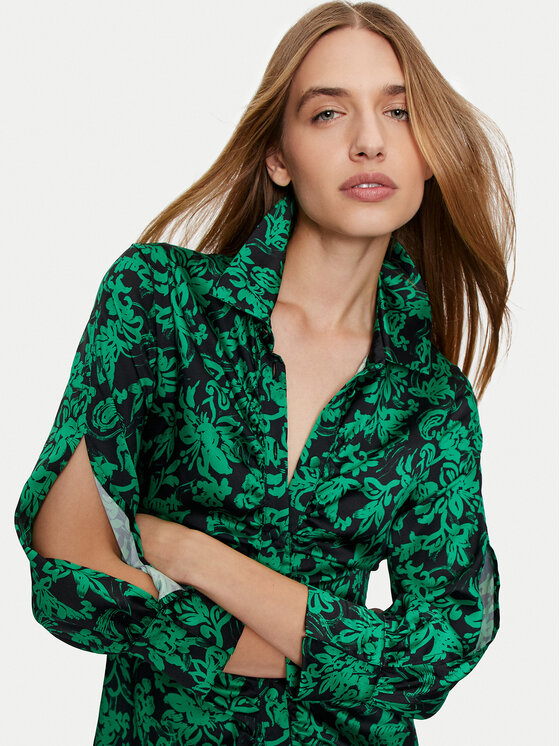 Liu Jo Liu Jo Haljina košulja WF4522 TS097 Zelena Regular Fit