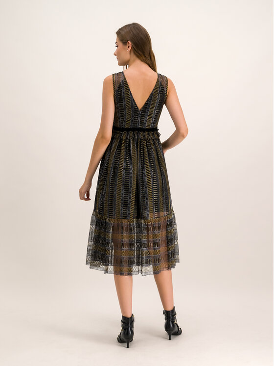 TWINSET TWINSET Коктейлна рокля 192TT2361 Черен Regular Fit