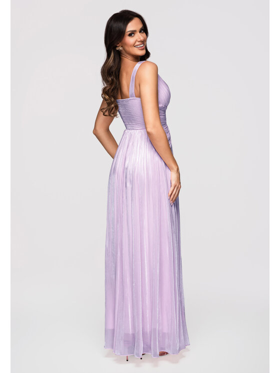 Ombre Ombre Sukienka wieczorowa LA-OM-DLR348 Fioletowy jasny Slim Fit