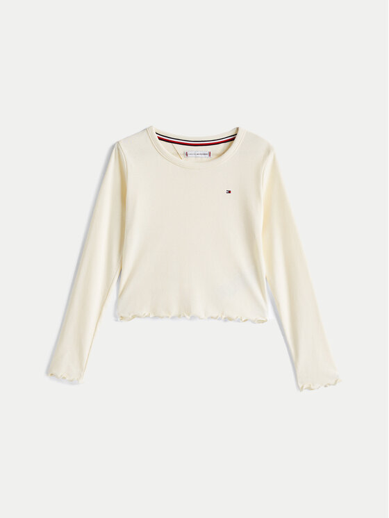 Tommy Hilfiger Tommy Hilfiger Blúz KG0KG08299 M Bézs Slim Fit