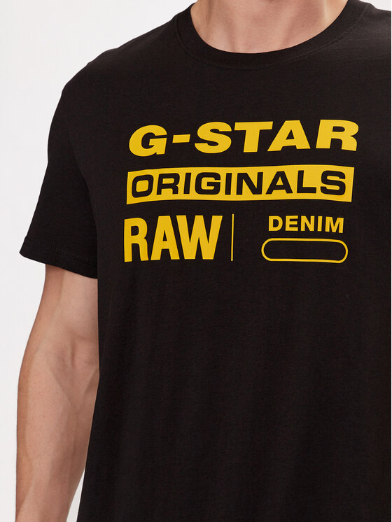 G-Star Raw G-Star Raw T-Shirt Graphic 8 R T S\s D14143-336-6484 Czarny Regular Fit
