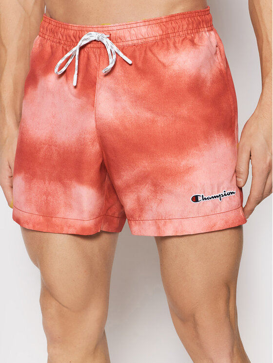 Champion Плувни шорти Tie Dye 216063 Червен Regular Fit
