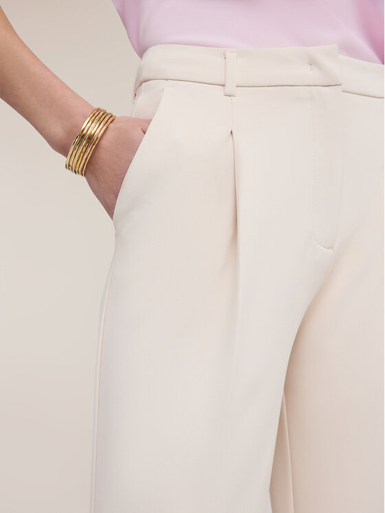 Motivi Motivi Pantaloni di tessuto P061Q004475N002 Crema Over Fit