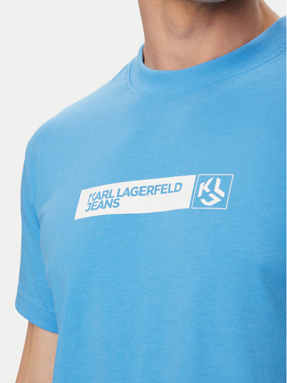 Karl Lagerfeld Jeans Karl Lagerfeld Jeans T-Shirt A1M17112 Modrá Slim Fit