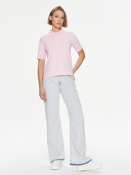 Tommy Hilfiger Tommy Hilfiger Polo Openwork WW0WW37901 Rosa Regular Fit