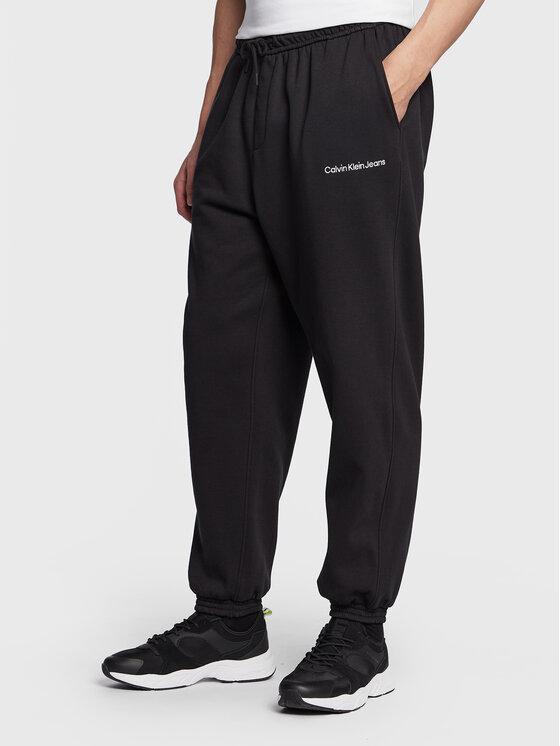 Calvin Klein Jeans Teplákové nohavice J30J322925 Čierna Relaxed Fit