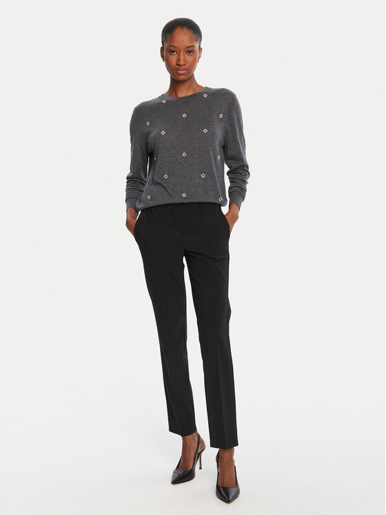 LOLA CASADEMUNT LOLA CASADEMUNT Sweter MF2511012 Szary Regular Fit