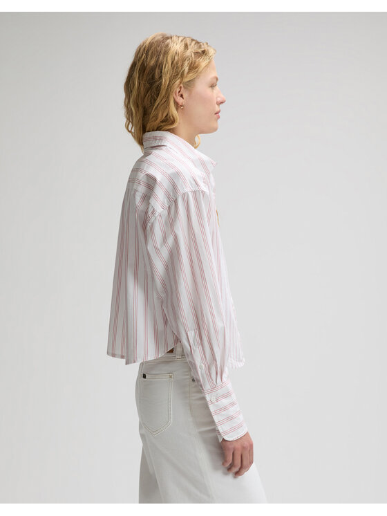 Lee Lee Koszula CUFFED SHIRT Biały Regular Fit