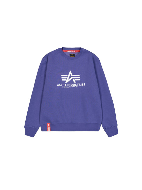 Alpha Industries Alpha Industries Bluza Basic Sweatshirt Fioletowy Regular Fit