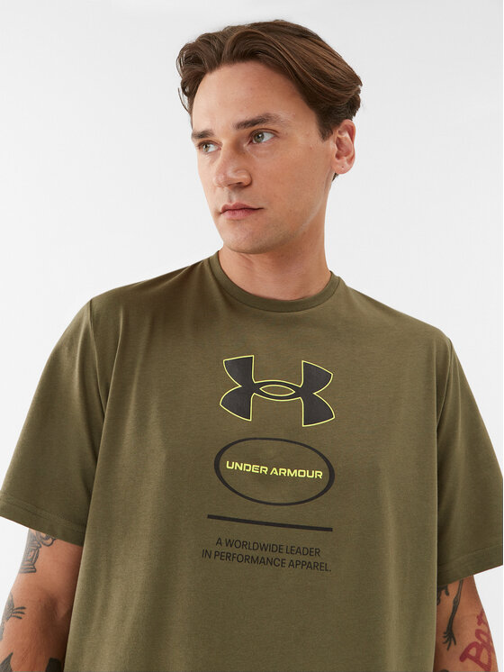 Under Armour T Shirt Ua Core Novelty Graphic Ss 1380957 Khakifarben Loose Fit Modivo