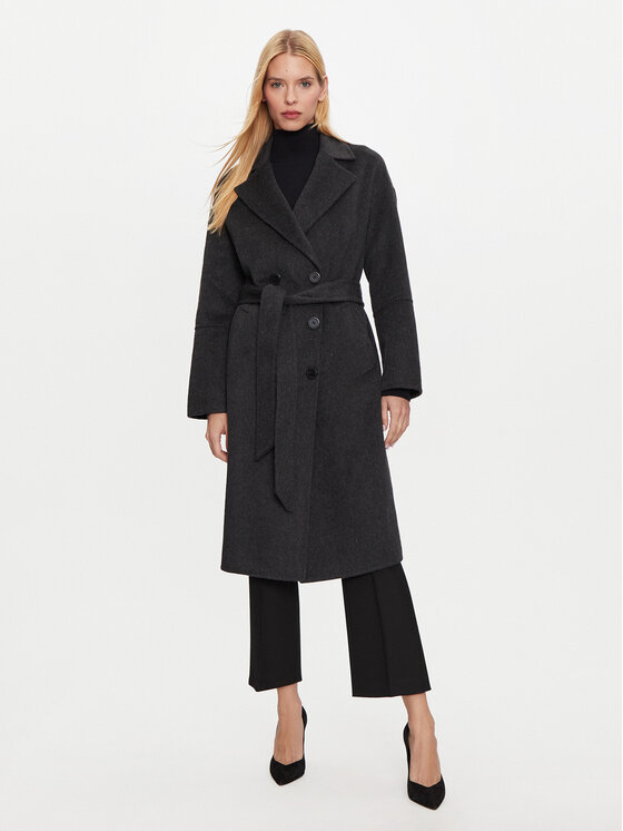 Silvian Heach Silvian Heach Вълнено палто GPA24016CP Сив Regular Fit