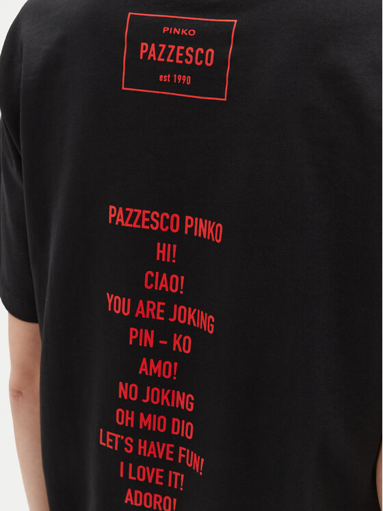 PINKO PINKO T-särk 105027 A2OW Must Regular Fit