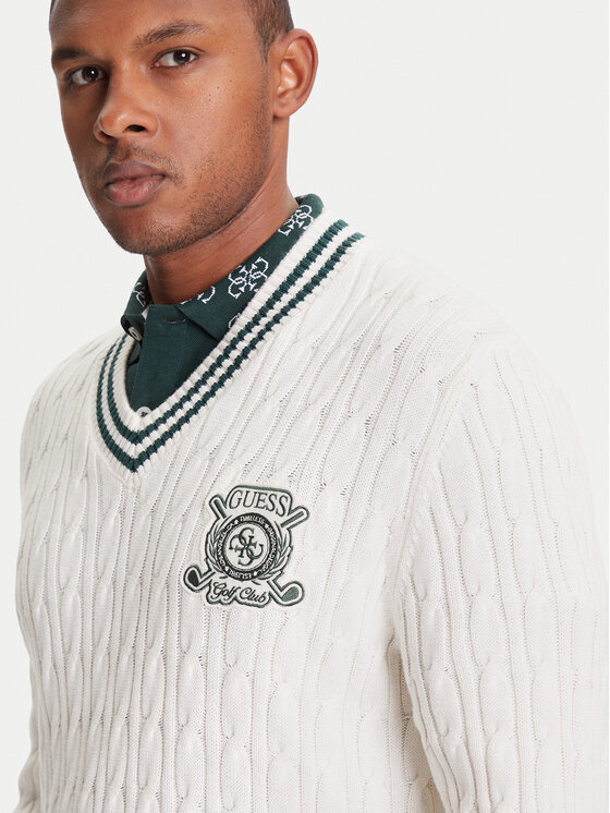 Guess Guess Sweter M5YR12 Z30W1 Écru Regular Fit