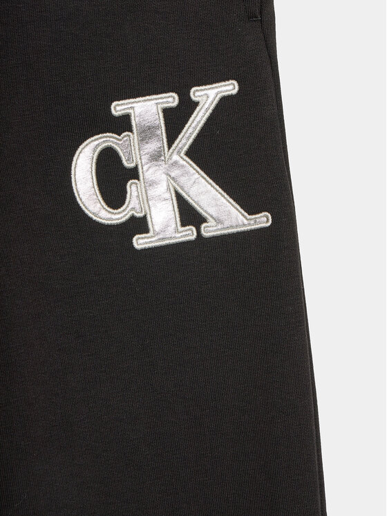 Calvin Klein Jeans Calvin Klein Jeans Spodnie dresowe Metallic IG0IG02287 Czarny Regular Fit