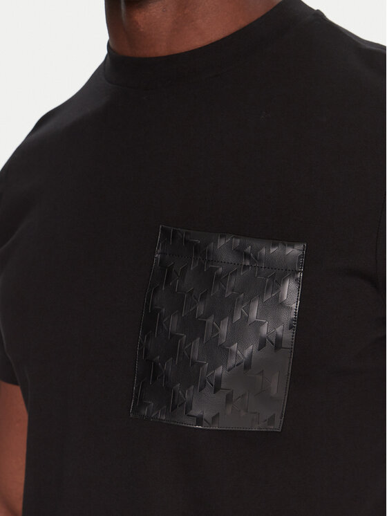 KARL LAGERFELD KARL LAGERFELD Marškinėliai 755047 554225 Juoda Regular Fit