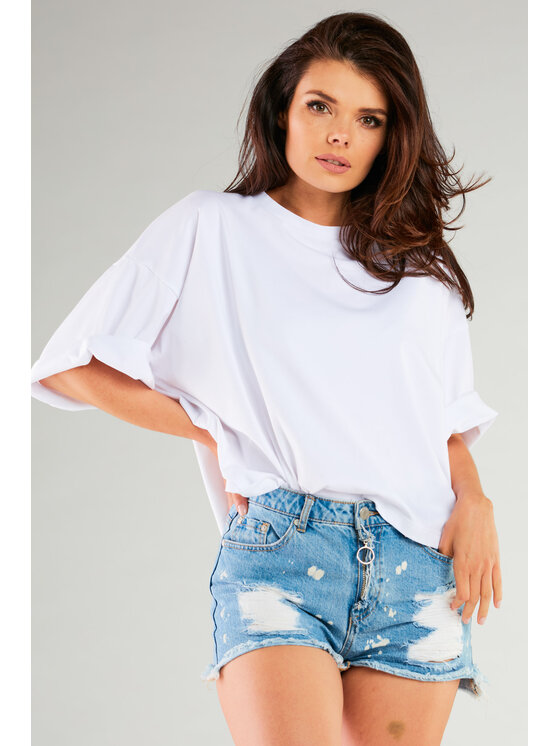 Infinite You Infinite You Bluzka M265 Biały Basic Fit
