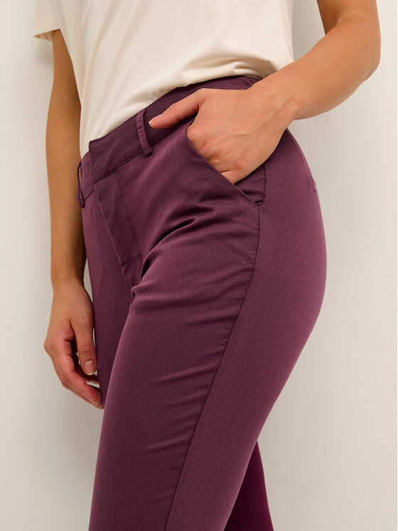 Kaffe Kaffe Auduma bikses Lea 10505191 Bordo Slim Fit