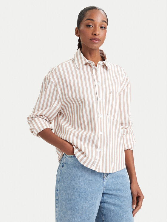 Nautica Nautica Сорочка 62KLD1404 Бежевий Regular Fit