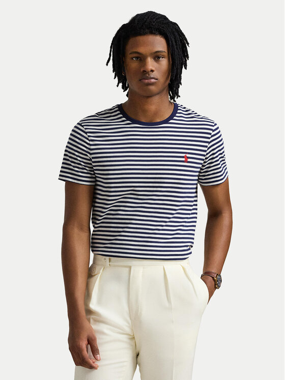 Polo Ralph Lauren Tričko 710956828001 Tmavomodrá Custom Slim Fit