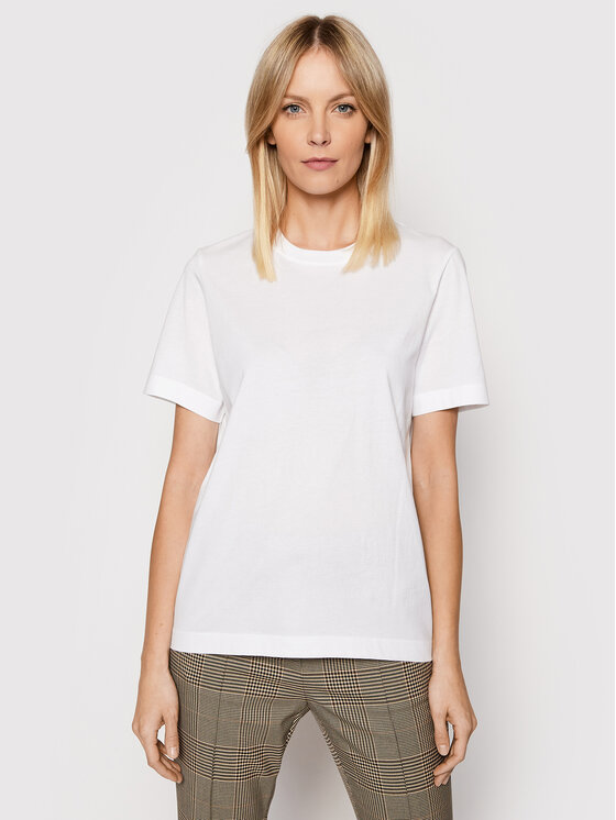 Boss T-shirt Ecosa 50457259 Bianco Relaxed Fit, taglia : XL
